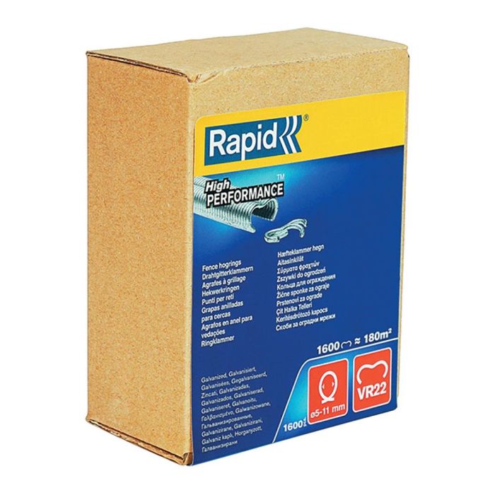Rapid Grapas o anillos para cercas Vr22 1.6m, para mallas de alambre de 5-11mm, 1000 piezas, Ref. 40108810 2 Rapid Grapas o anillos para cercas Vr22 1.6m, para mallas de alambre de 5-11mm, 1000 piezas, Ref. 40108810 2