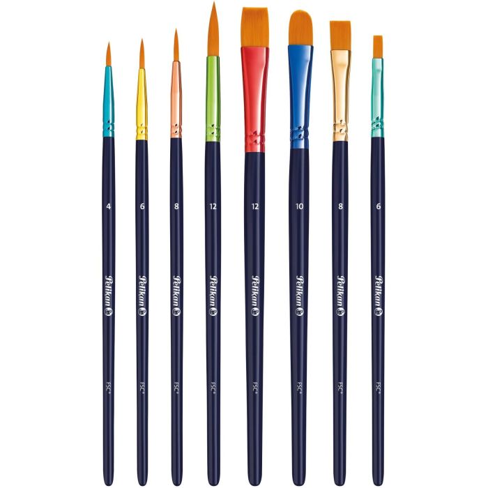 Pelikan Schulpinselset Premium PI8/PB 8 Stück 5 Pelikan Schulpinselset Premium PI8/PB 8 Stück 5