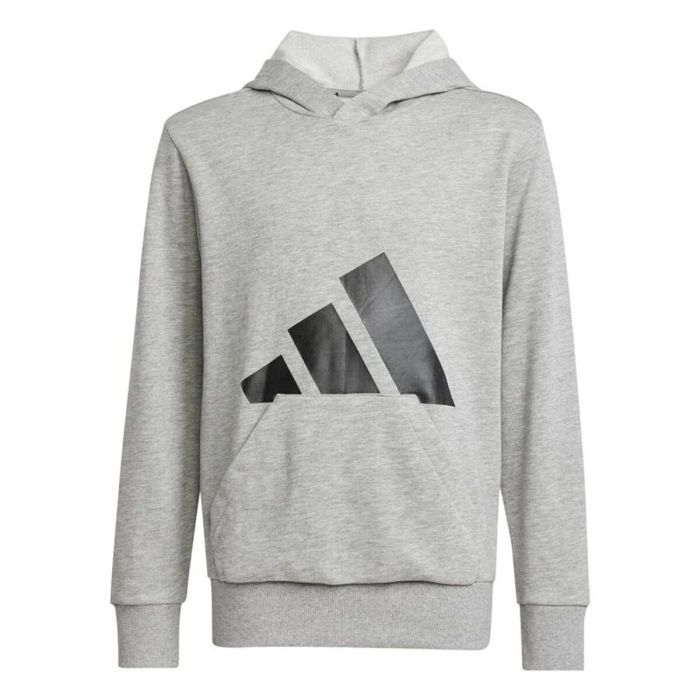 Sudadera con Capucha Niña Adidas Big Logo French Terry Hd Gris claro S 8
