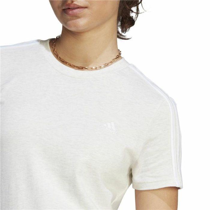 Camiseta de Manga Corta Mujer Adidas 3S Blanco 2
