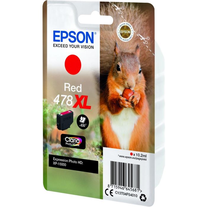 Epson Tinta Claria Photo HD Rojo - 478XL 3 Epson Tinta Claria Photo HD Rojo - 478XL 3
