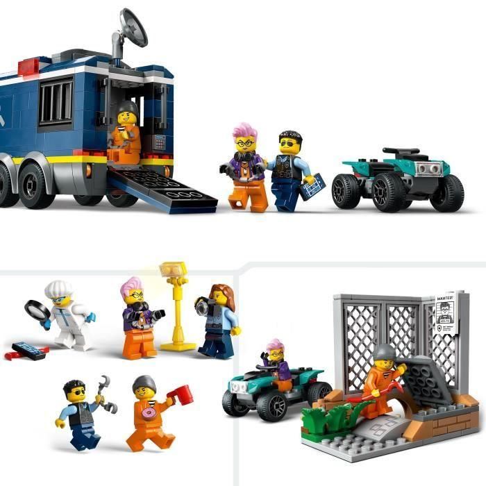 LEGO 60418 Laboratorio Criminología Móvil Policía City - Camión 2 Niveles, Moto Quad y 5 Minifiguras | +7 Años 3 LEGO 60418 Laboratorio Criminología Móvil Policía City - Camión 2 Niveles, Moto Quad y 5 Minifiguras | +7 Años 3