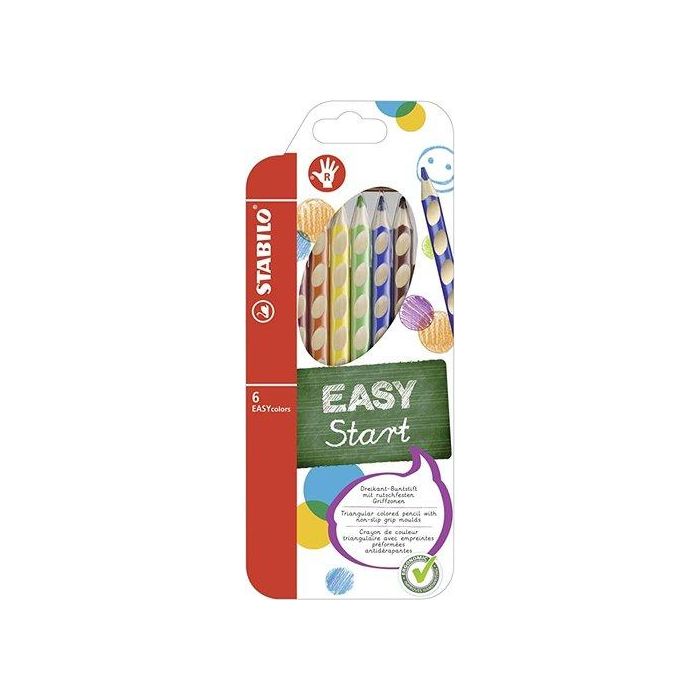 Lapices De Colores Stabilo Easy Colors Para Diestro Estuche De 6