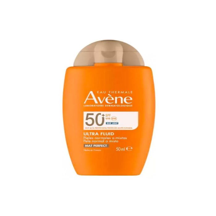 Avène SOLAIRE ULTRA FLUIDO MAT PERFECT Protector Solar Facial Tono Universal SPF50 para Piel Normal a Mixta 50 ml