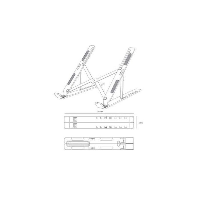 Aisens Soporte De Sobremesa Ajustable Para Portatil - Tablet, Gris 3 Aisens Soporte De Sobremesa Ajustable Para Portatil - Tablet, Gris 3