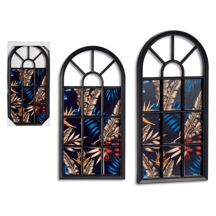 Giftdecor Portafotos múltiple ventana negro 34.5x2.5x69.5 cm (6 Unidades) Giftdecor Portafotos múltiple ventana negro 34.5x2.5x69.5 cm (6 Unidades)