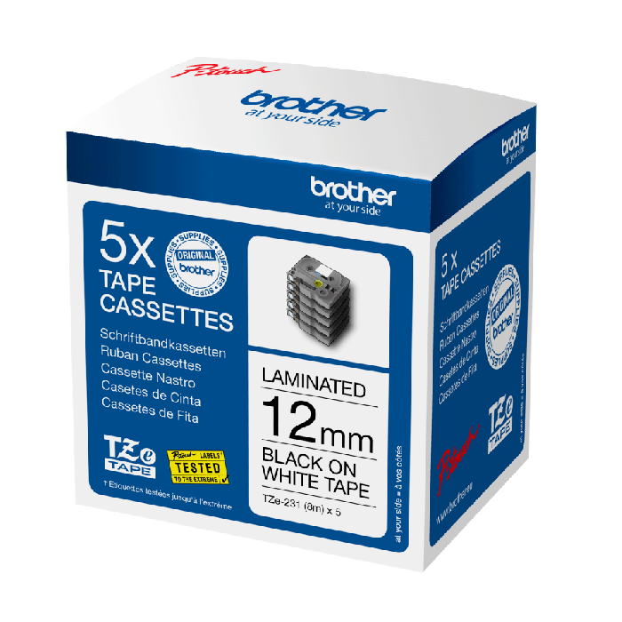 BROTHER Pack multiple de cintas de etiquetado TZe231M5 1