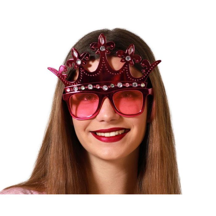 Gafas Corona Brillantes Rosa para Mujer Adulto - Accesorio de Fantasía Real para Disfraces y Celebraciones 0 Gafas Corona Brillantes Rosa para Mujer Adulto - Accesorio de Fantasía Real para Disfraces y Celebraciones 0
