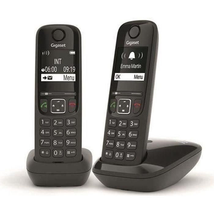 Teléfono fijo GIGASET AS690 Duo Negro Teléfono fijo GIGASET AS690 Duo Negro