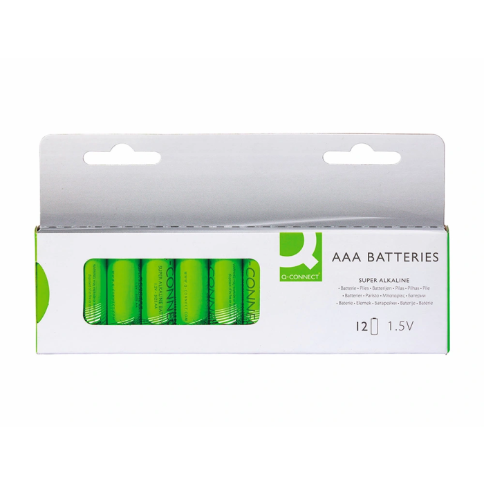 Q-connect Pila Alcalina AAA Blister con 12 Unidades 1.150 mAh 1