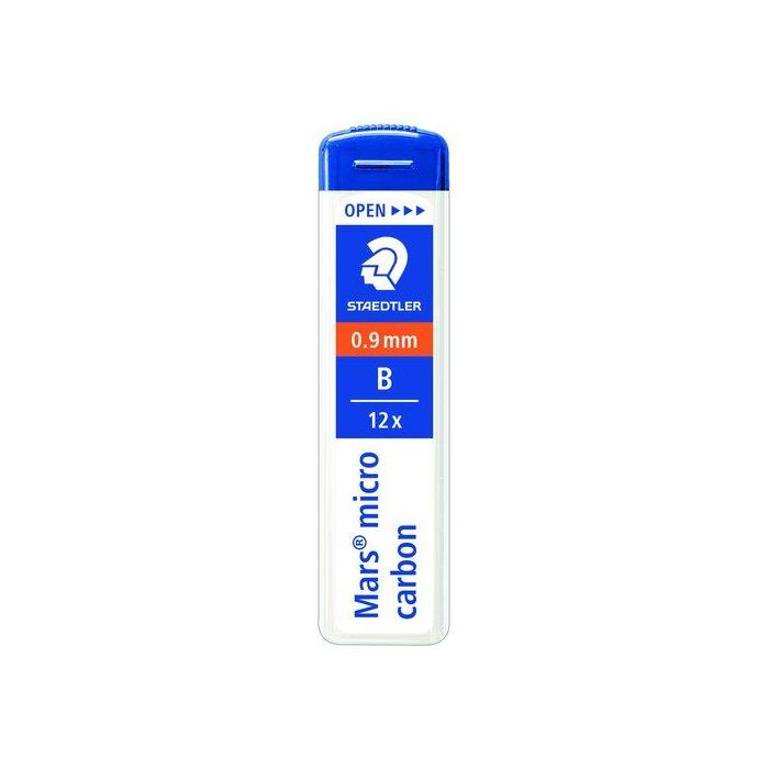 Minas Staedtler 250 Mars Micro Carbon 0,9 - B (Tubo De 12) 12 unidades