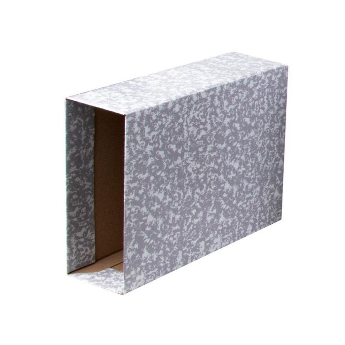 Caja Archivador Liderpapel Classic Red Cuarto Apaisado Gris 1