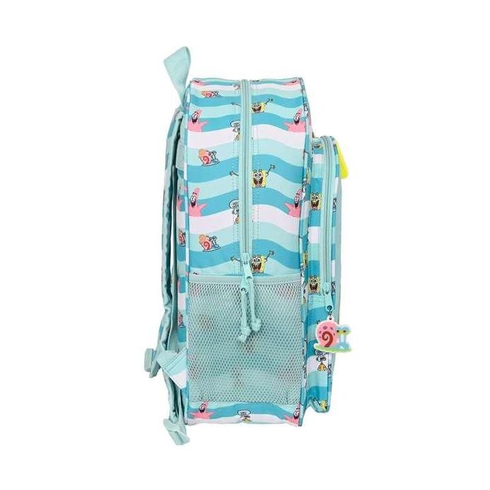 Mochila Escolar Spongebob Stay positive Azul Blanco (33 x 42 x 14 cm) 1 Mochila Escolar Spongebob Stay positive Azul Blanco (33 x 42 x 14 cm) 1