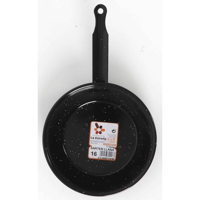 La Estrella Sarten Llana Bordonada Jaspeada 16 cm (12 Unidades)