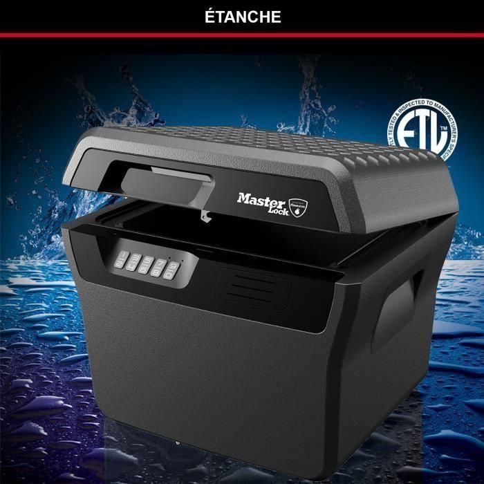 MASTER LOCK Estuche de seguridad / caja fuerte - ignífugo e impermeable - combinación electrónica - 18.5L 3 MASTER LOCK Estuche de seguridad / caja fuerte - ignífugo e impermeable - combinación electrónica - 18.5L 3