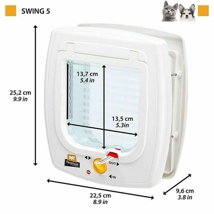 Ferplast FER8010690210759 Gatera Columpio 5 para Gatos, Gris, 22,5 x 16,2 x 25,2 cm 4