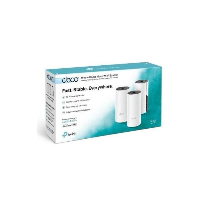 TP-Link Deco E4 Sistema WiFi Mesh AC1200 Doble Banda, Pack 3 unidades con Cobertura de 370m² y Roaming Continuo 4