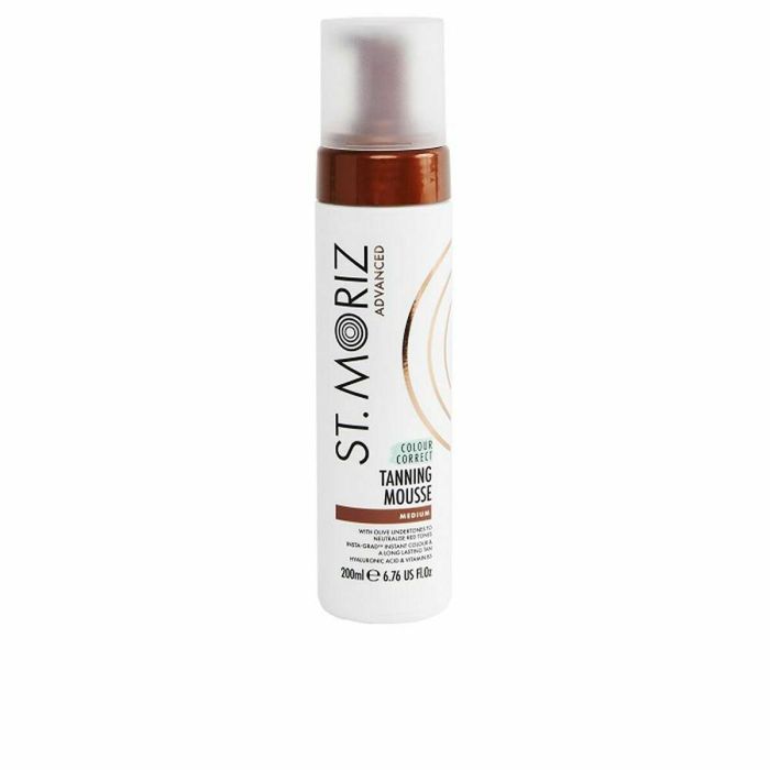 St. Moriz Mousse Autobronceadora Corporal Correctora de Color #medium 200 ml con Ácido Hialurónico y Vitamina B5