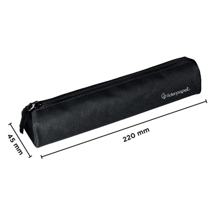 Estuche Portatodo Liderpapel Slim Cilindrico 220x45 mm Negro 1