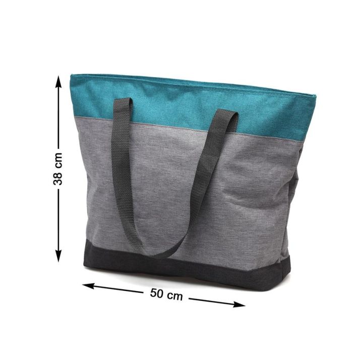 Bolso Playa Azul Marino Gris 50*38*15 cm