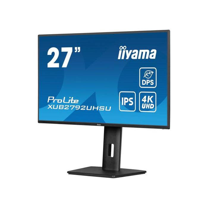 iiyama ProLite XUB2792UHSU-B6 Monitor 27" 4K UHD IPS 3840x2160 4ms GTG 60Hz DP HDMI USB-C Altura Pivot Negro 4