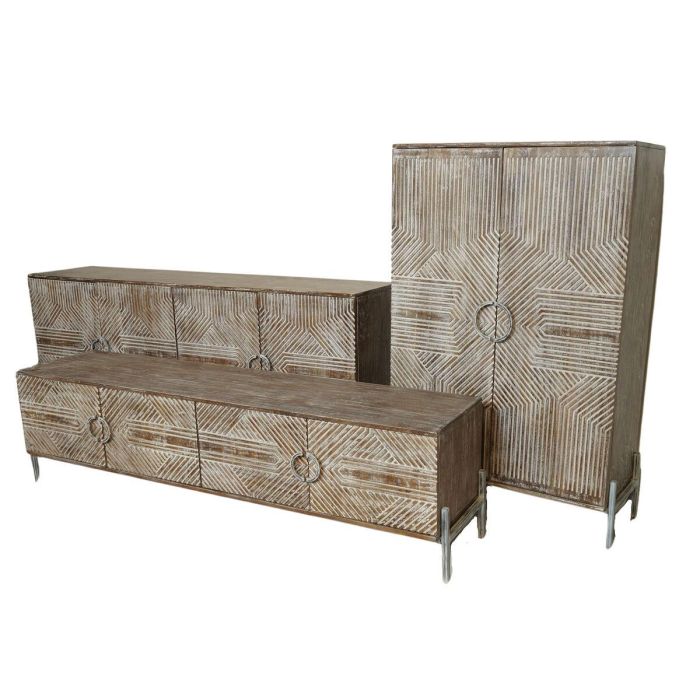 DKD Home Decor Classy 25 Aparador Blanco de Madera de Mango Decape 180 x 40 x 80 cm 1 DKD Home Decor Classy 25 Aparador Blanco de Madera de Mango Decape 180 x 40 x 80 cm 1