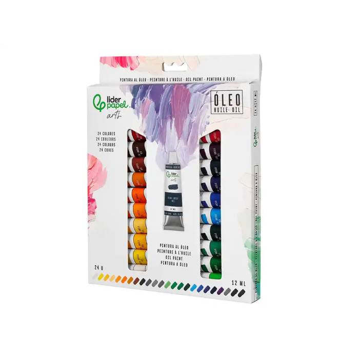 Liderpapel Pintura al Óleo Caja de 24 Tubos de 12 ml Colores Surtidos 3