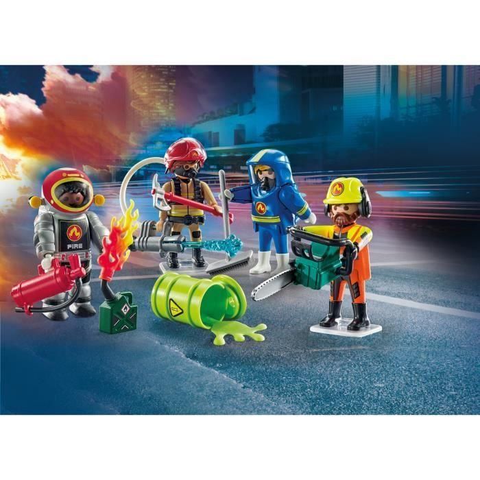 Playmobil 71468 My Figures Bomberos Action Heroes Set de Figuras Personalizables, Unidades Especiales con Accesorios +5 años 1