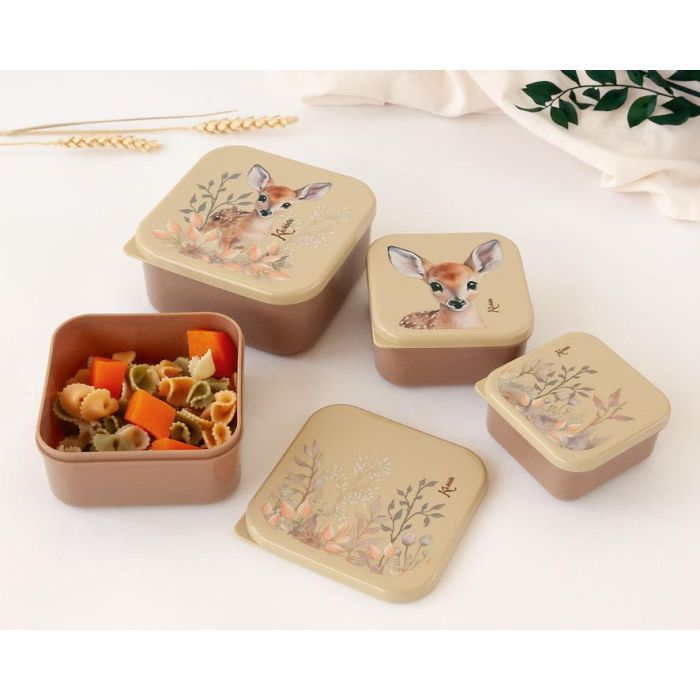 Set Porta-Alimentos 4 Unidades Ciervo Beige Set Porta-Alimentos 4 Unidades Ciervo Beige