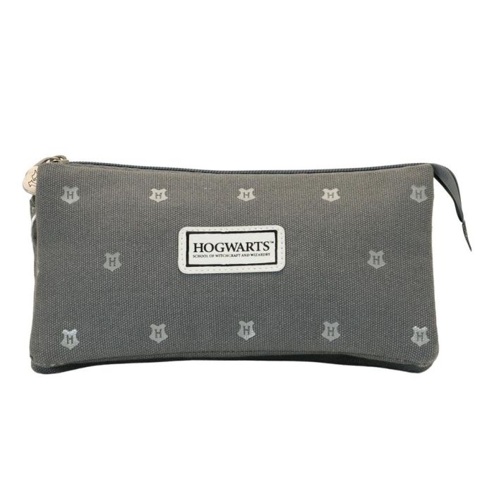 Estuche Portatodo Triple HS Greyly Harry Potter Gris 2 Estuche Portatodo Triple HS Greyly Harry Potter Gris 2