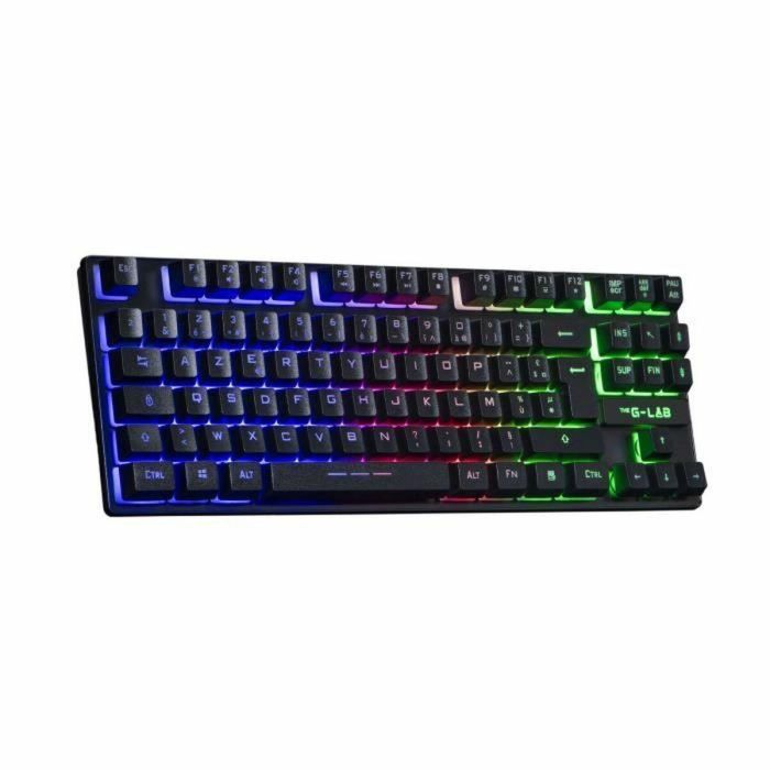 The G-Lab THE3760162067897 Teclado para juegos KEYZ CESIUM TKL Inalámbrico AZERTY Negro