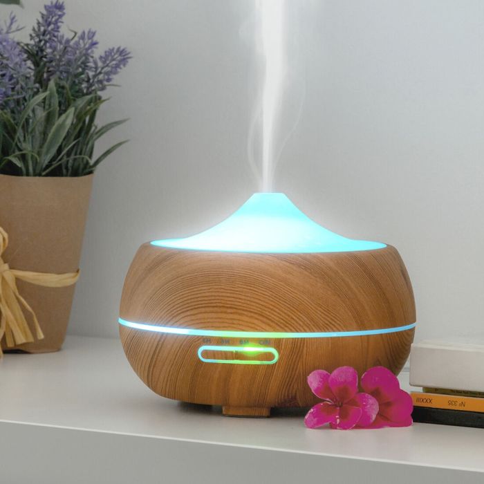 Humidificador Difusor de Aromas con LED Multicolor Wooden-Effect InnovaGoods 5