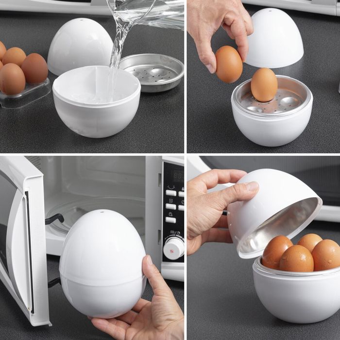 Cuecehuevos para Microondas con Recetario Boilegg InnovaGoods 3