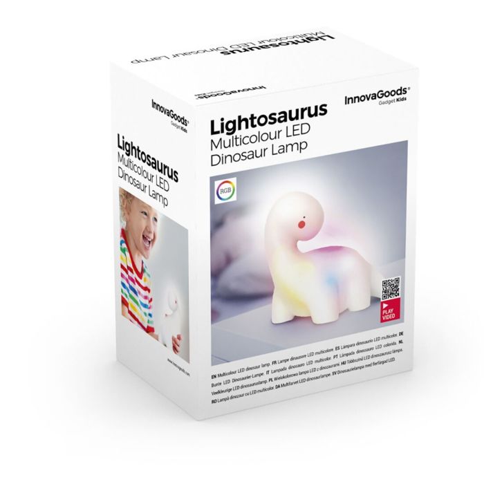 Lámpara Dinosaurio LED Multicolor Lightosaurus InnovaGoods 1