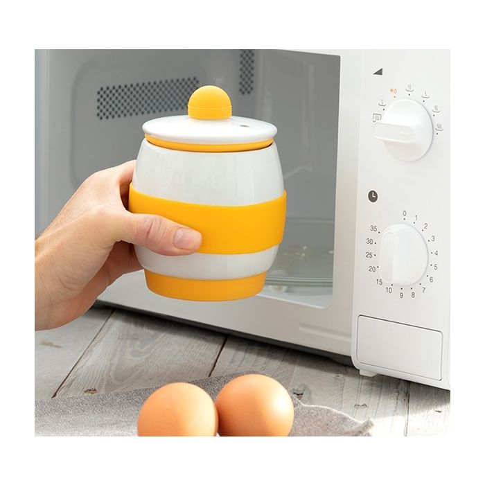 Cuecehuevos Cerámico para Microondas con Recetas Eggsira InnovaGoods 