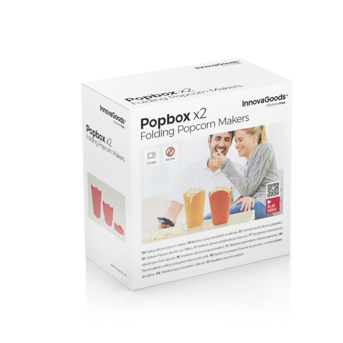 Palomiteras de Silicona Plegables Popbox InnovaGoods (Pack de 2) 1