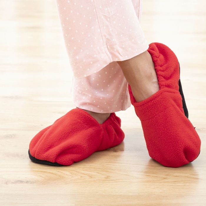 Zapatillas de Casa Calentables en Microondas InnovaGoods Rojo 6