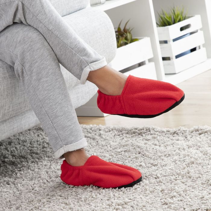 Zapatillas de Casa Calentables en Microondas InnovaGoods Rojo 5