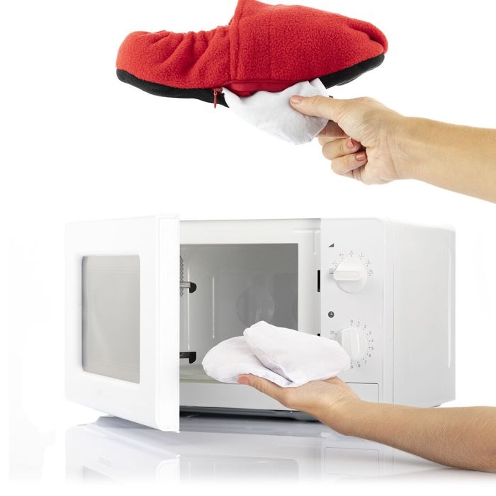 Zapatillas de Casa Calentables en Microondas InnovaGoods Rojo 4