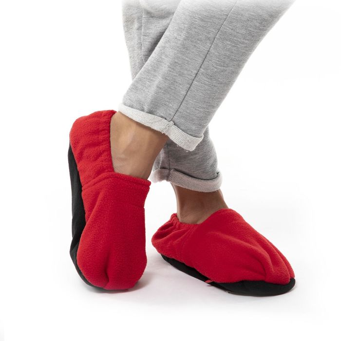 Zapatillas de Casa Calentables en Microondas InnovaGoods Rojo 3