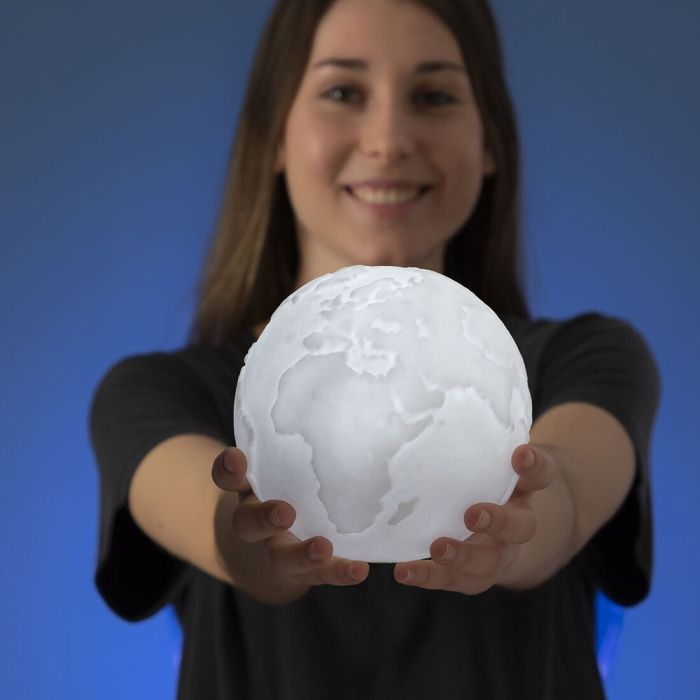 Lámpara LED Recargable Planeta Tierra Worldy InnovaGoods 12 Lámpara LED Recargable Planeta Tierra Worldy InnovaGoods 12