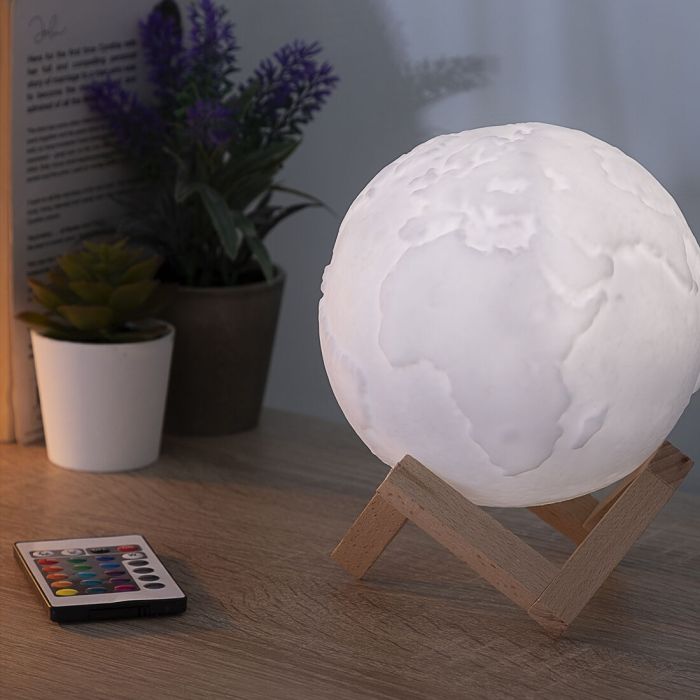 Lámpara LED Recargable Planeta Tierra Worldy InnovaGoods 9 Lámpara LED Recargable Planeta Tierra Worldy InnovaGoods 9
