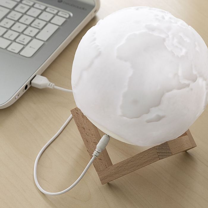 Lámpara LED Recargable Planeta Tierra Worldy InnovaGoods 5 Lámpara LED Recargable Planeta Tierra Worldy InnovaGoods 5