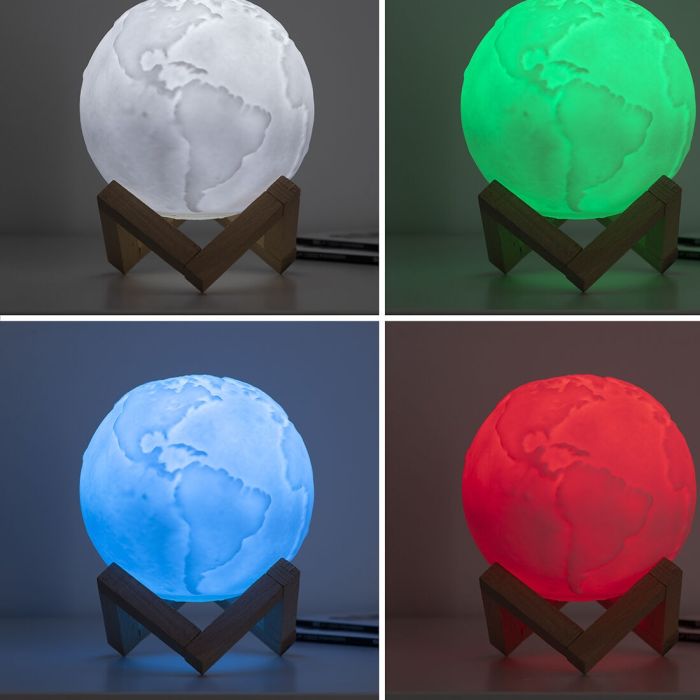 Lámpara LED Recargable Planeta Tierra Worldy InnovaGoods 4 Lámpara LED Recargable Planeta Tierra Worldy InnovaGoods 4