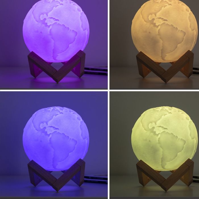 Lámpara LED Recargable Planeta Tierra Worldy InnovaGoods 3 Lámpara LED Recargable Planeta Tierra Worldy InnovaGoods 3
