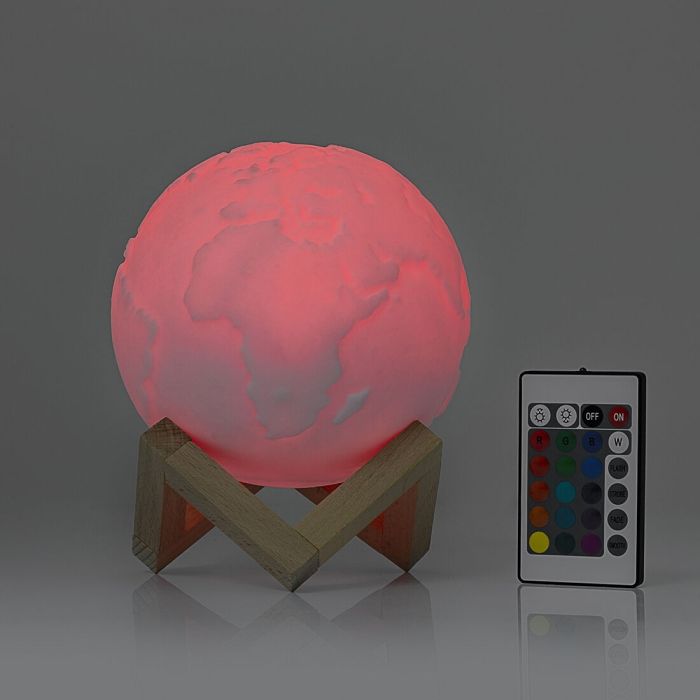Lámpara LED Recargable Planeta Tierra Worldy InnovaGoods 2 Lámpara LED Recargable Planeta Tierra Worldy InnovaGoods 2