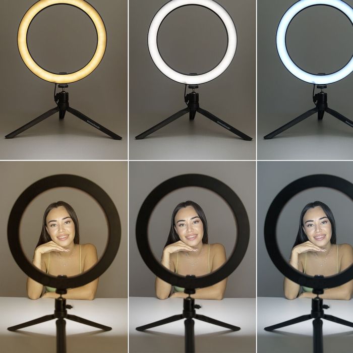 Aro de Luz Selfie con Trípode y Mando Youaro InnovaGoods 5 Aro de Luz Selfie con Trípode y Mando Youaro InnovaGoods 5