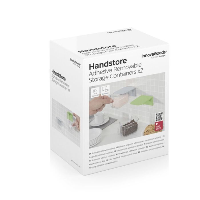 Recipientes de Cocina Adhesivos Extraíbles Handstore InnovaGoods Pack de 2 uds