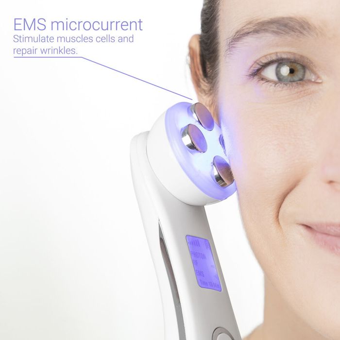 Masajeador Facial con Radiofrecuencia, Fototerapia y Electroestimulación Wace InnovaGoods 10
