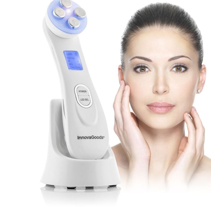 Masajeador Facial con Radiofrecuencia, Fototerapia y Electroestimulación Wace InnovaGoods 4